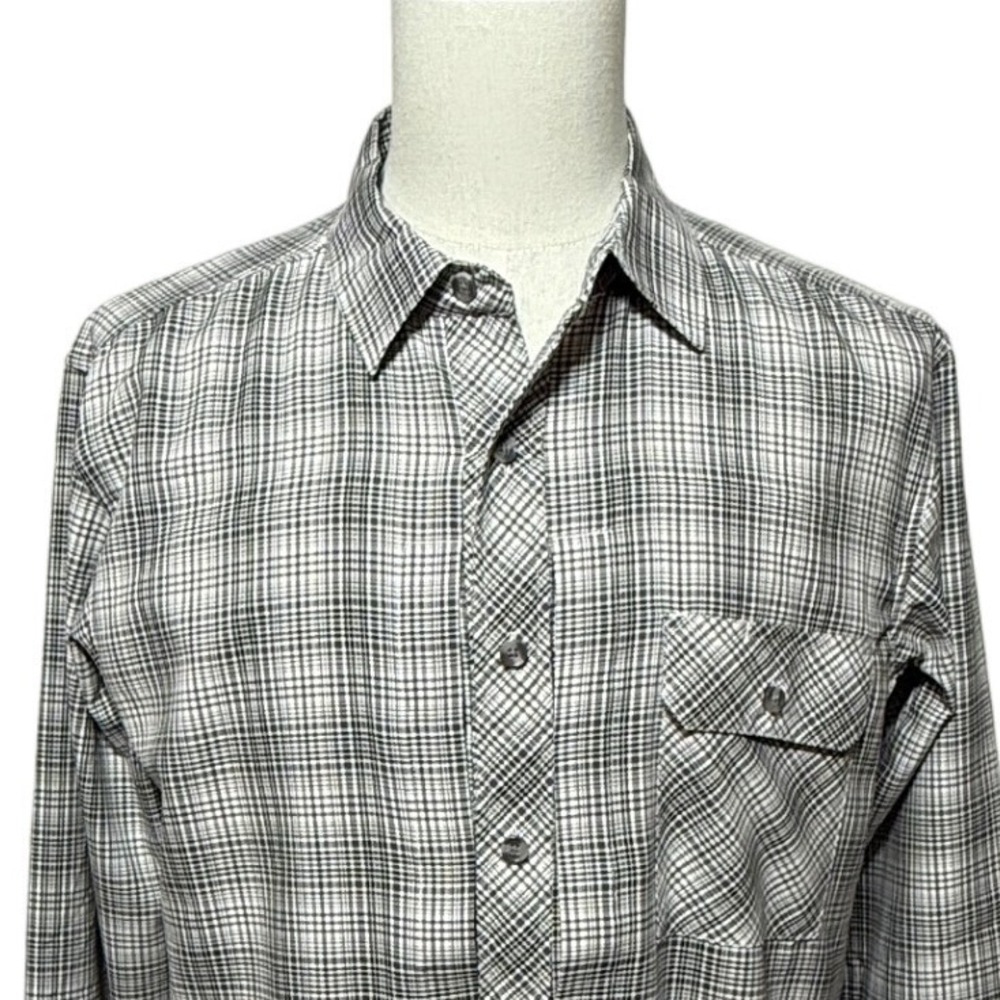 Propper Conceal Carry Shirt Mens Medium Regular Grey Plaid‎ Long Sleeve Tactical